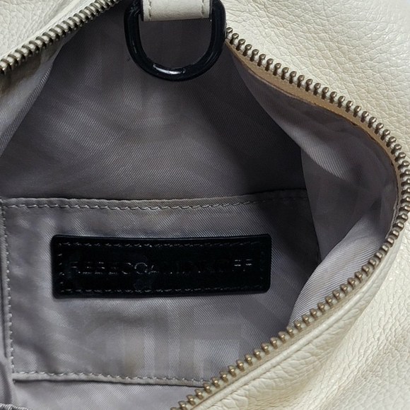 Rebecca Minkoff Julian Gray Leather Medium Backpack Pebbled White - Picture 4 of 12